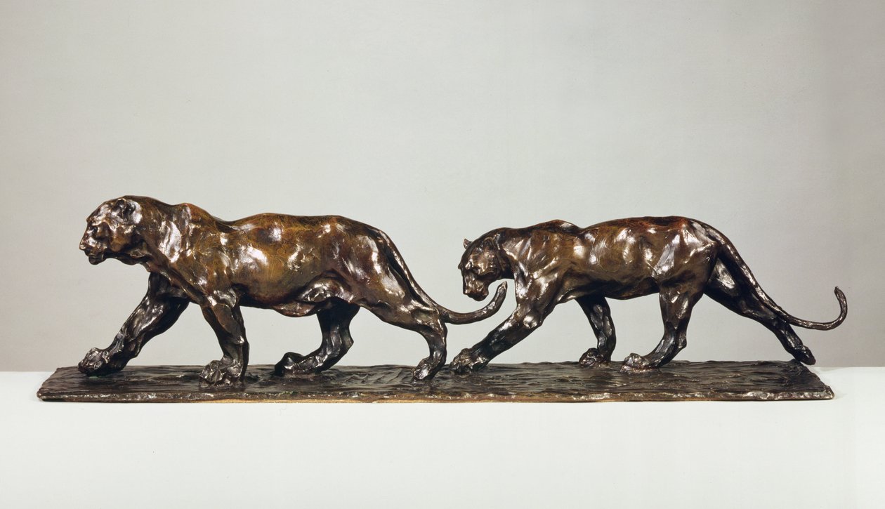 Two Jaguars（ブロンズ 作： レンブラントブガッティ
