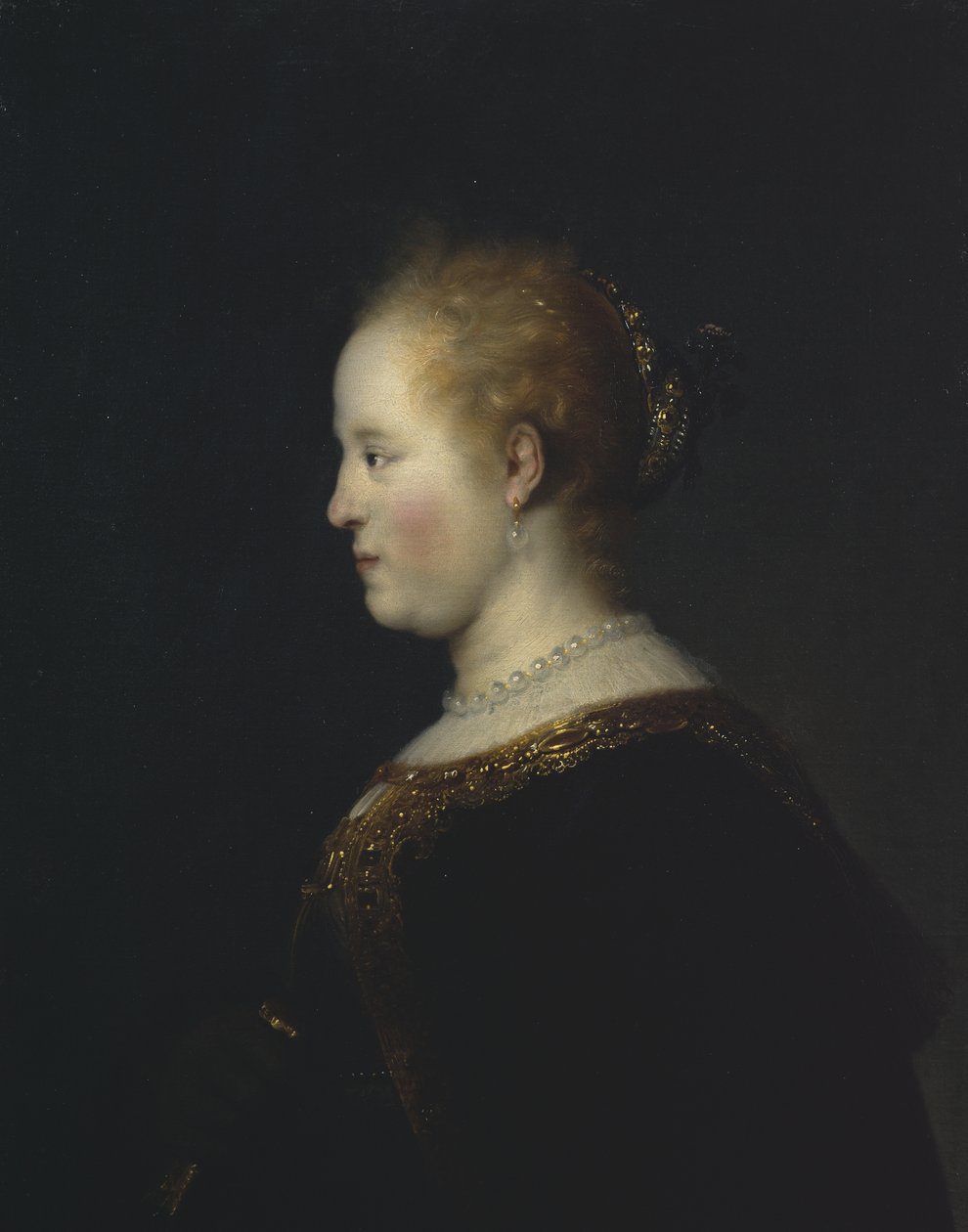 1632年以降の若い女性の肖像 作： レンブラント・ファン・レイン