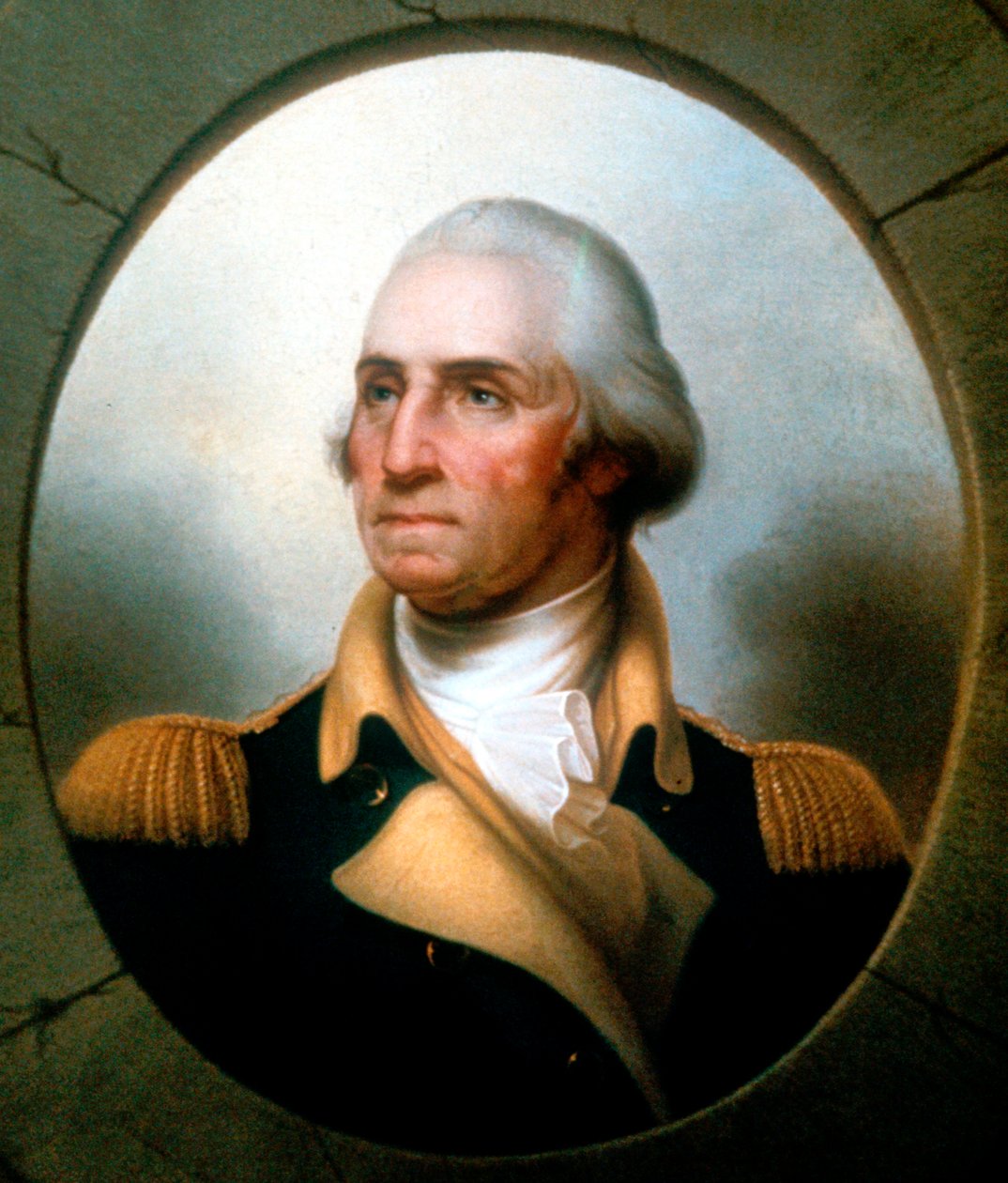ジョージワシントン1732-99、初代アメリカ合衆国大統領1789-97。 作： レンブラント・ピール