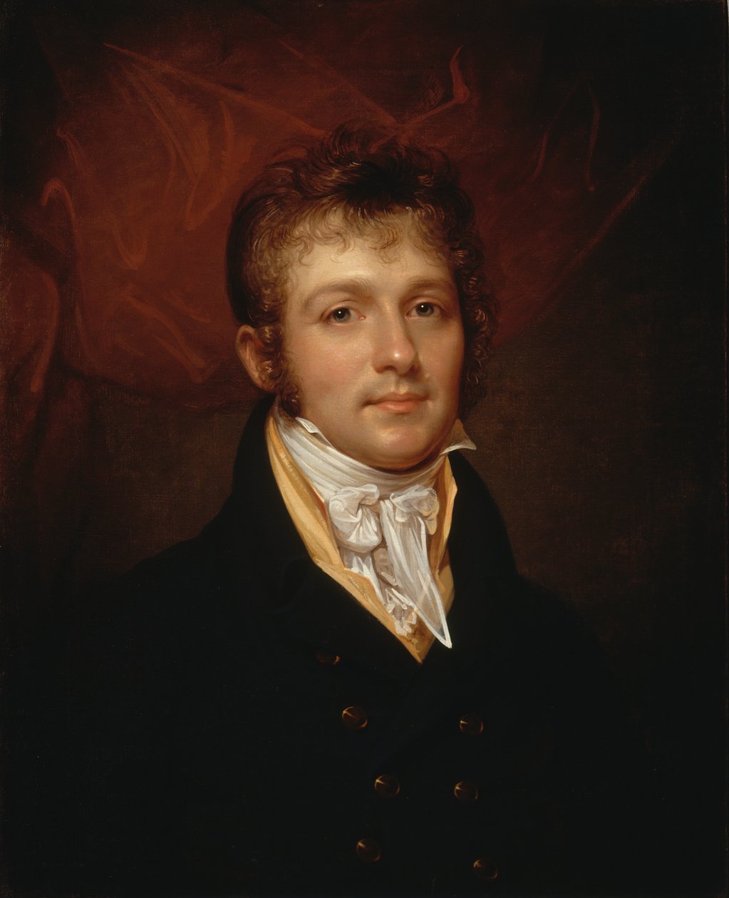 フィラデルフィアのエドワード・シッペン・バードの肖像、カリフォルニア州。 1806-1808。 作： レンブラント・ピール