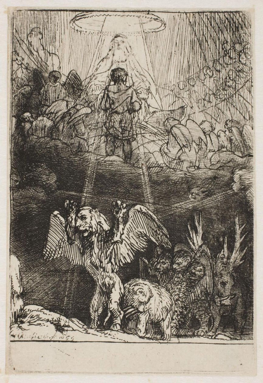 ダニエルが見た四つの獣の幻 作： レンブラント・ファン・レイン