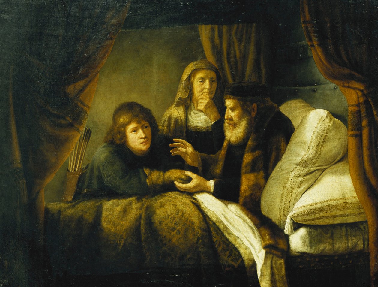 Issac Blessing Jacob、1640年頃 作： レンブラント・ファン・レイン