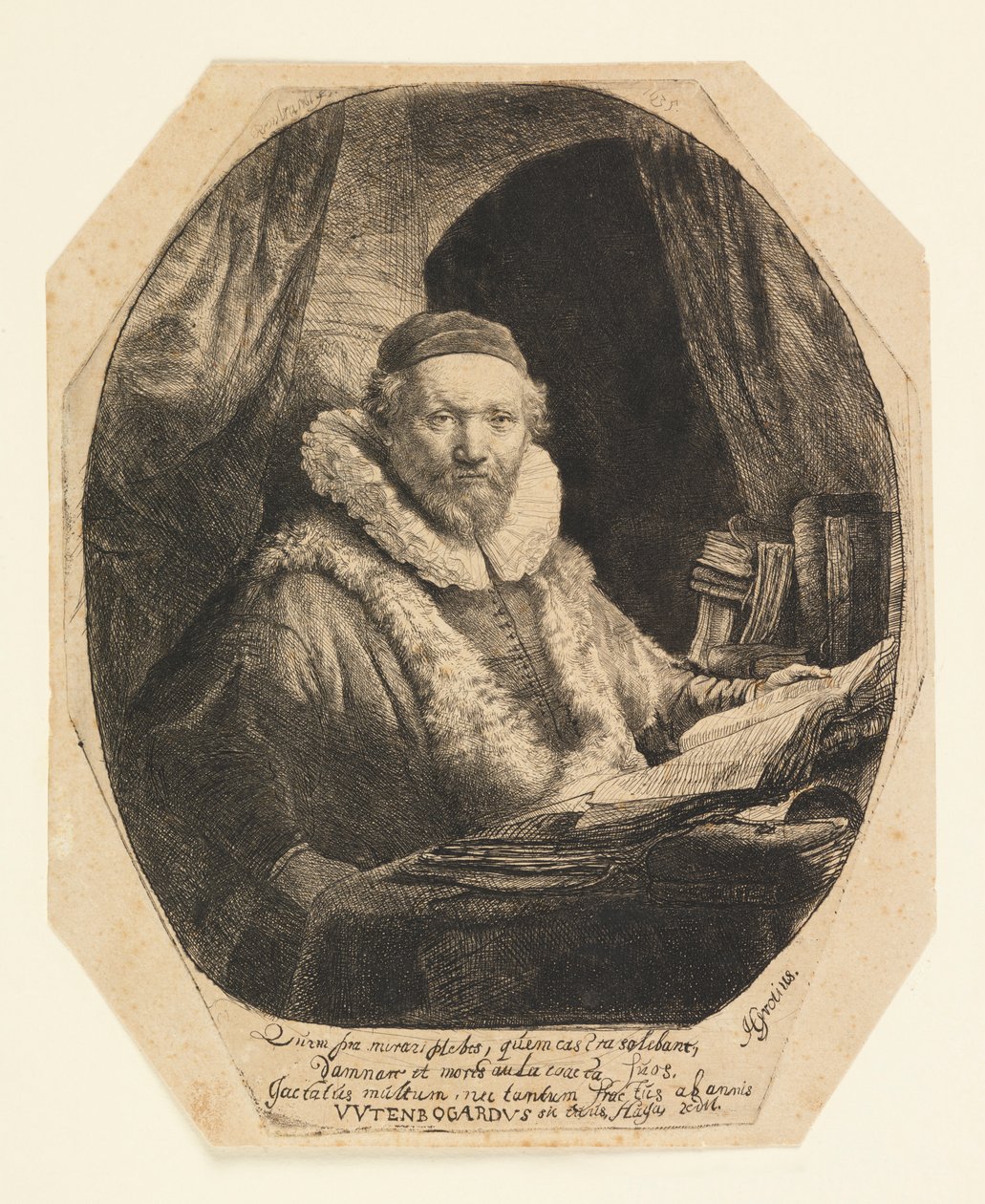 Jan Uytenbogaert (1557–1644)、Remonstrants の説教者 作： レンブラント・ファン・レイン
