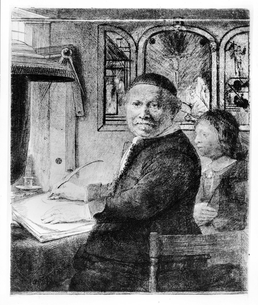 コッペノールのリーベン・ウィレムス、1658年頃（エッチング） 作： レンブラント・ファン・レイン