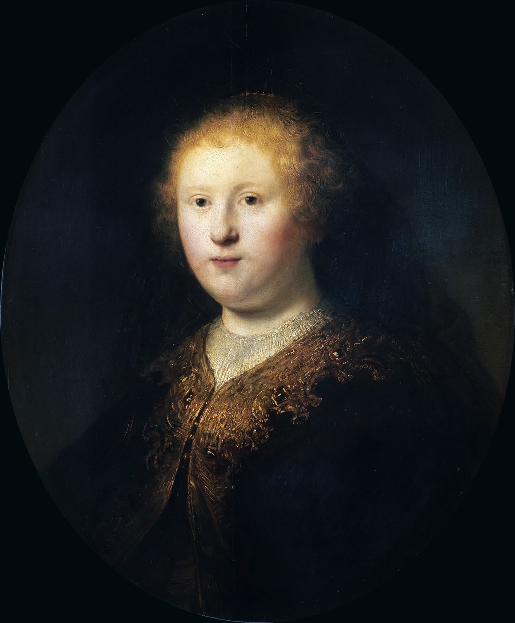 若い女性の肖像、1632年。 作： レンブラント・ファン・レイン