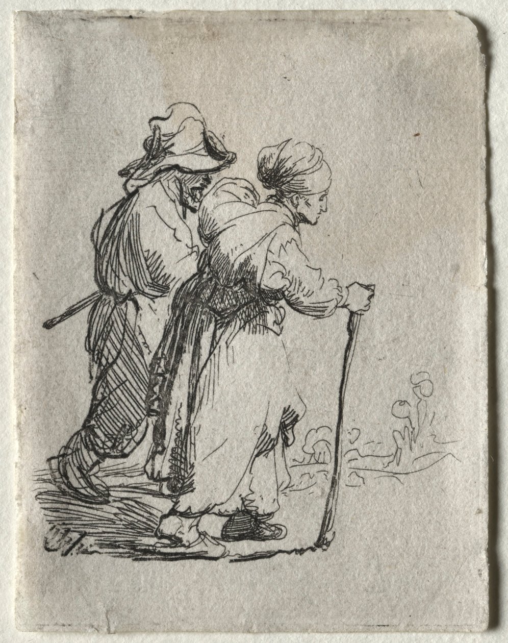 男と女の2人のトランプc。 1634年。 作： レンブラント・ファン・レイン