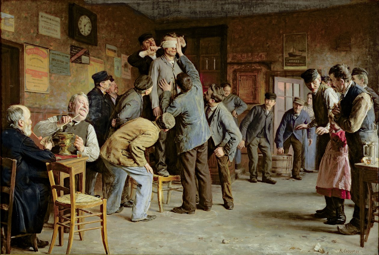 予期せぬ足湯、1895 作： レミー・コッヘ