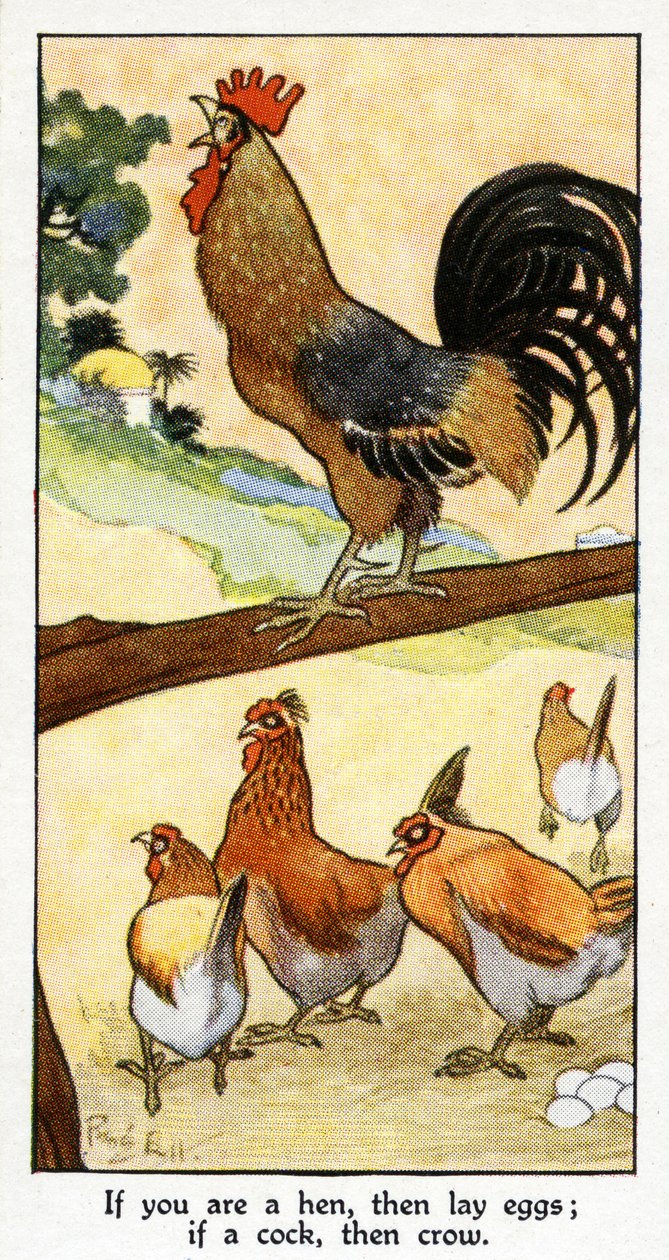「もしあなたが雌鶏なら、産卵します。コックなら、カラス &39;、1931（498193も参照） 作： ルネ・ブル