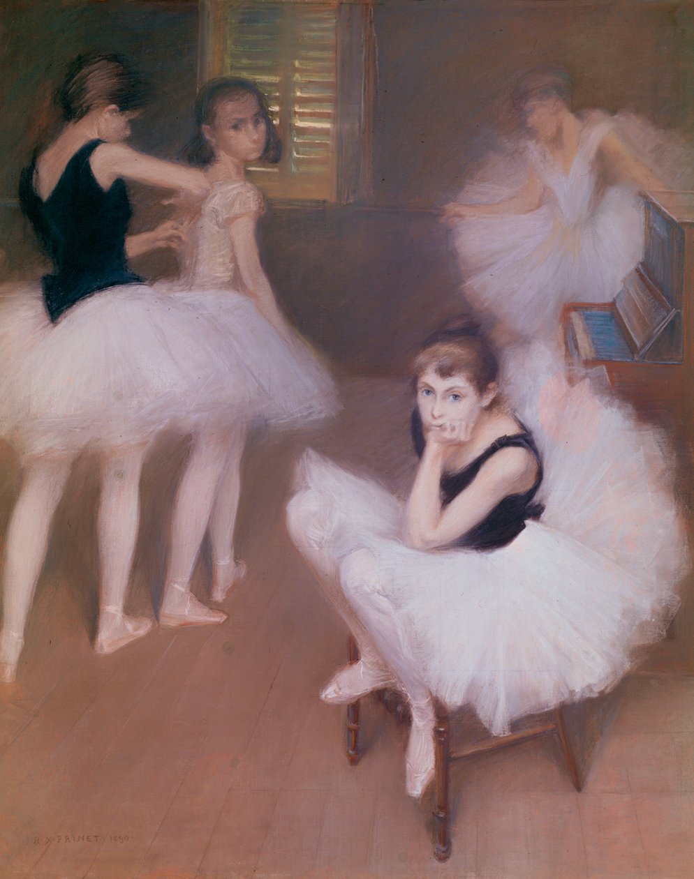 Jeunes danseuses au repos - 休息する若いダンサーたち... 作： ルネ・フランソワ・ザビエル・プリネ