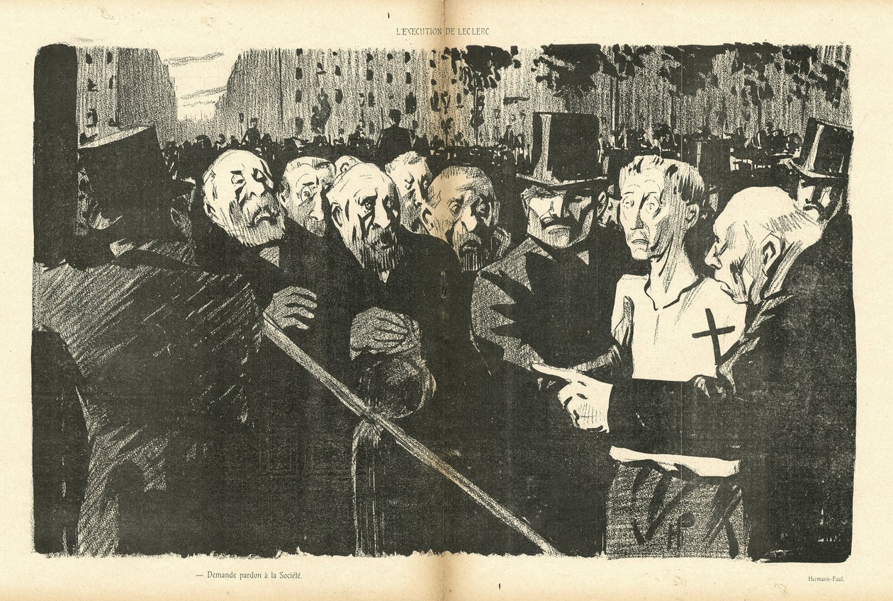 Hermann-Paul（1864-1940）がLe Canard Sauvageに描いたイラスト。 作： ルネジョージヘルマンポール