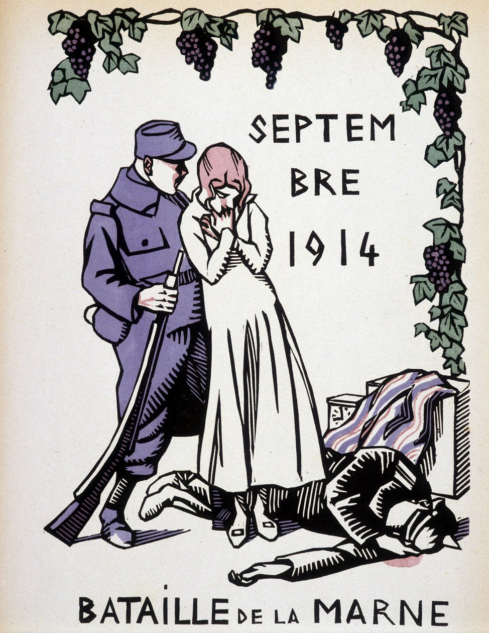 1914年9月。1914年9月：マルヌ川の戦い - ハーマン・ポールの描いた絵、「Calendar of War」編。1916 作： ルネジョージヘルマンポール