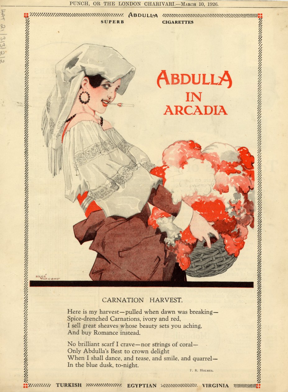 アブドゥラ・タバコ、1926年 作： ルネ・ビンセント