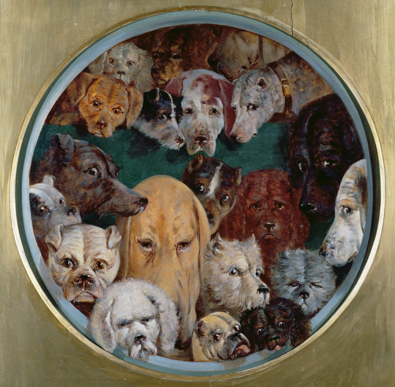20匹の犬、1865 作： ルーベン・ブッシー