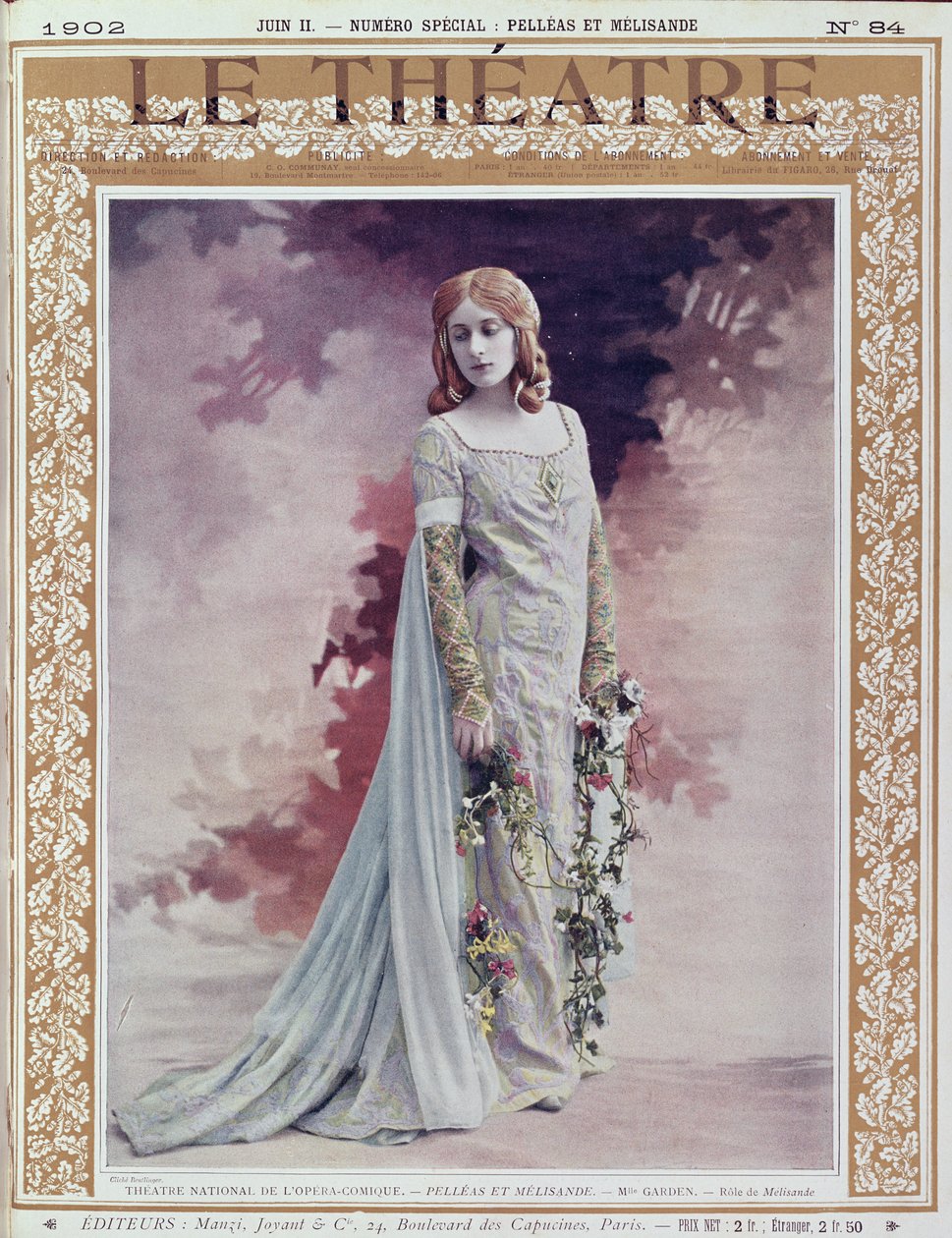 メリーサンドとしてのメアリーガーデン、「Le Theatre」誌の表紙、1902 作： ロイトリンゲンスタジオ