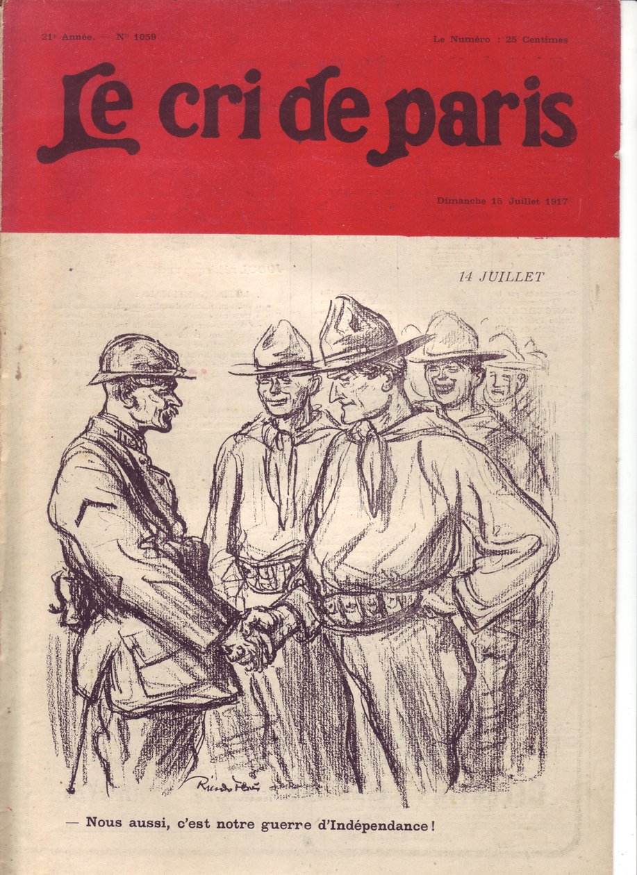 Le Cri de Paris」の表紙に描かれたリカルド・フローレス（1878-1918）のイラスト 作： リカルド・フローレス