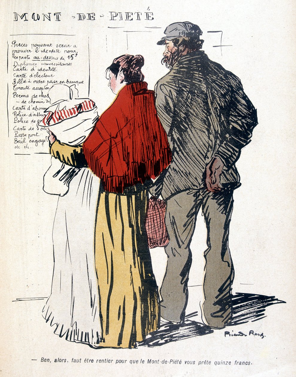 Le Mont-de-Piété by Ricardo Floors- in "Plate with butter" from 03/06/1905 作： リカルド・フローレス