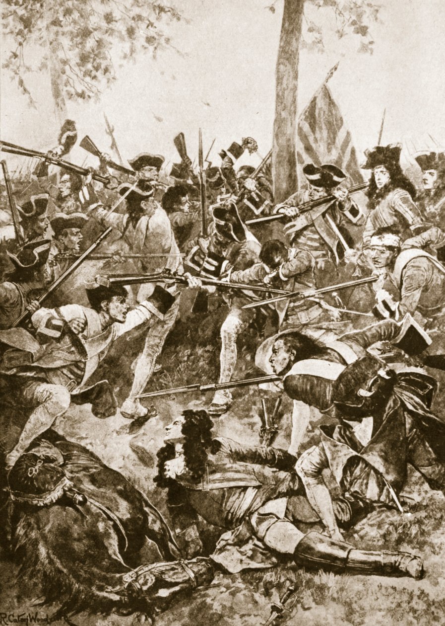 1706年5月23日、ラミリーズの戦い：アイルランド連隊による攻撃 作： リチャード・カトン・ウッドビル・ジュニア