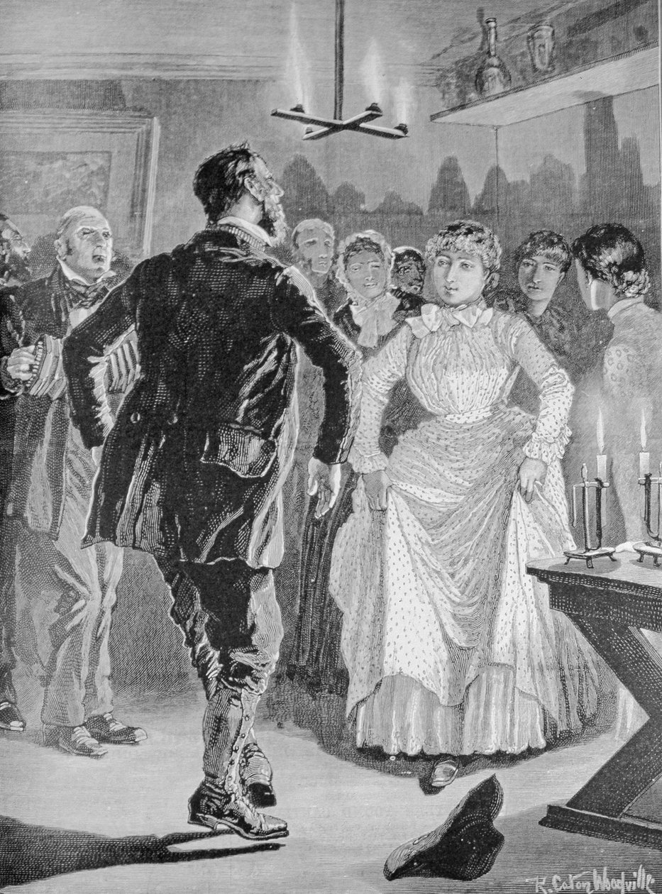 1886年6月3日の「The Illustrated London News」からのゲームキーパーのパーティー 作： リチャード・カトン・ウッドビル・ジュニア
