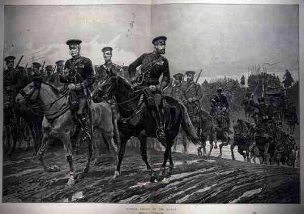 3月のロシア軍、The Illustrated London News、1887年3月5日より 作： リチャード・ケイトンIIウッドビル