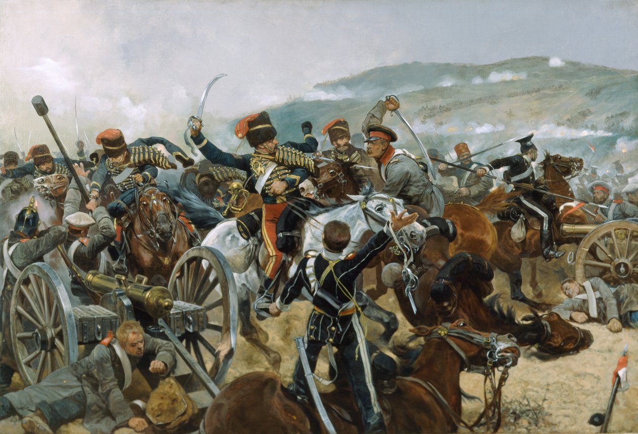 軽旅団の救援、1854年10月25日、1897年 作： リチャード・カトン・ウッドビル