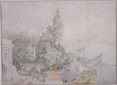 景観構成：Broadmoor Asylumの劇場のドロップシーンの研究 作： リチャード・ダッド