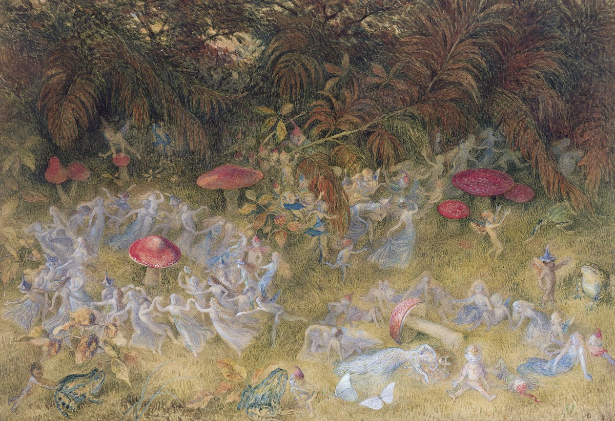 妖精の指輪と毒キノコ、1875 作： リチャード・ドイル