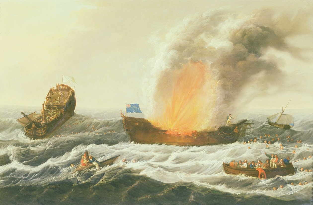 ケベックと監視員の間の海軍の関与、1779年 作： リチャード・ペイトン