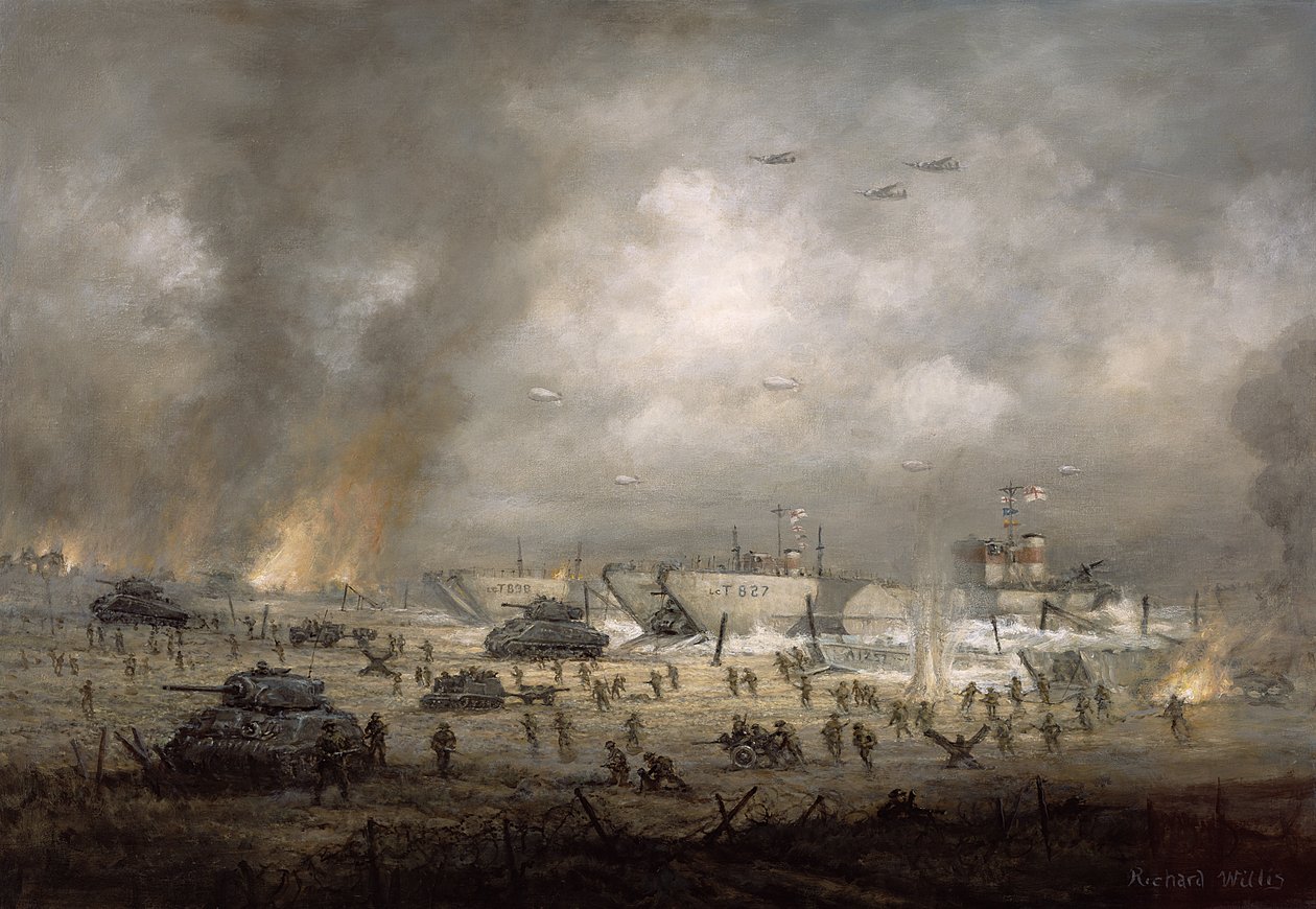 「The Tanks Go In」、ソードビーチ 作： リチャードウィリス