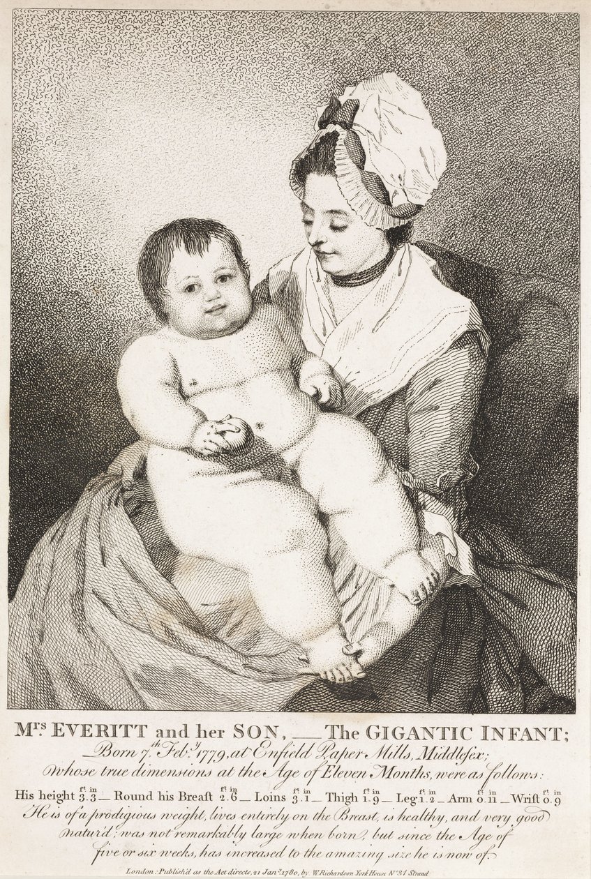 エブリット夫人とその息子；巨大な乳児」。 作： リチャード（後）パパ