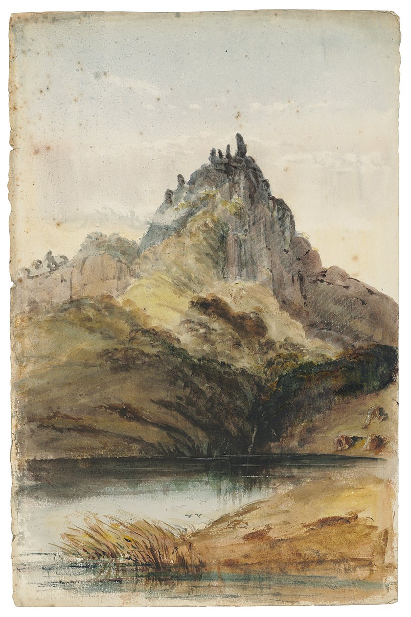 スケッチ・イン・ニュージーランド」のページ（紙に水彩画） 作： 