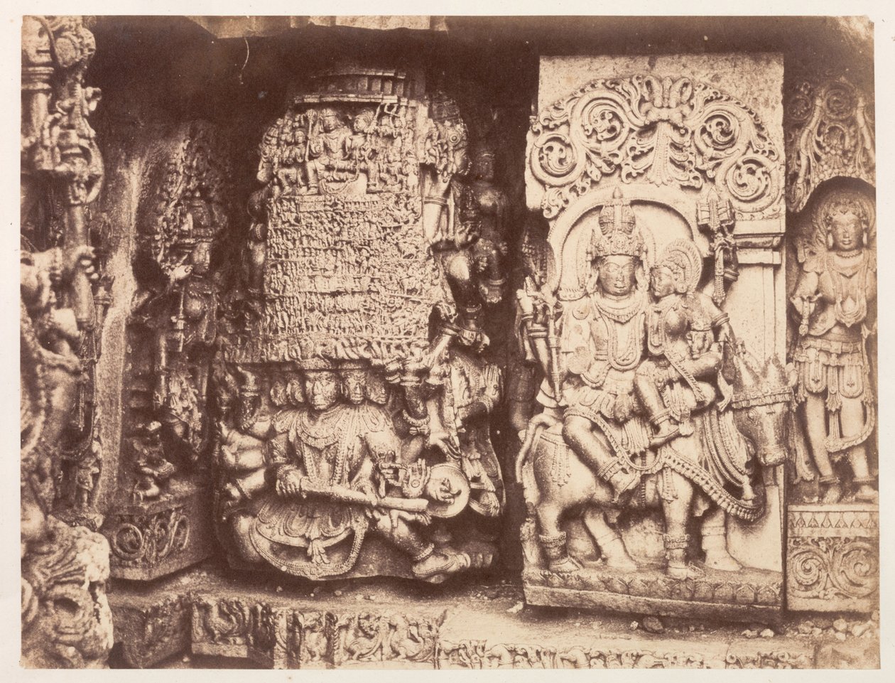 Hoysaleswara Temple Sculpture、Halebit、1856-1857。 作： リチャードバナーオークリー