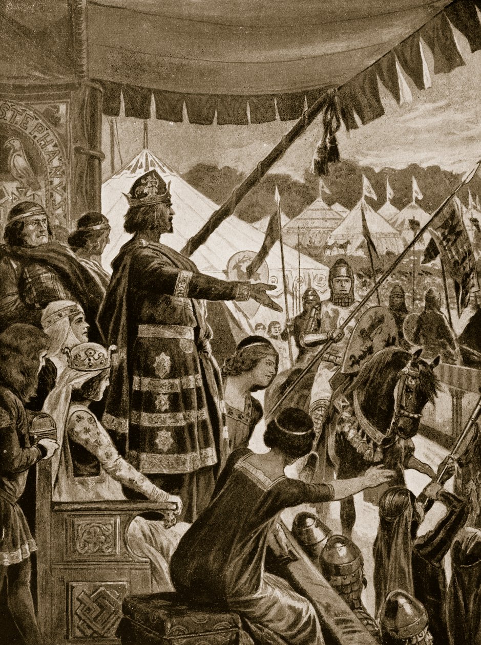 勝利賞、「ハッチンソンのイギリス国民の物語」、1920年頃のイラスト 作： リチャード・カトン・ウッドビル・ジュニア