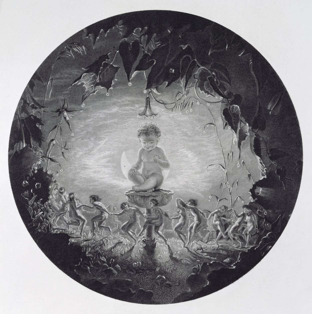 ウィリアムホームトカゲ（1788-1859）によって刻まれたパックと妖精 作： リチャード・ダッド