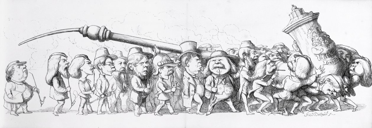 1851年の大展覧会へのドイツ人訪問者 作： リチャード・ドイル