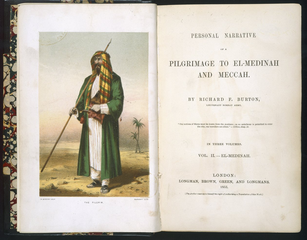 Titelblatt zu Richard F. Burton, "Bericht über meine Pilgerfahrt nach Medina und Mekka", Band lI., 1855   207483   ja       japanese Successfully Translated  Original: The Imperial Palace at Gatchina (pencil & watercolor on paper) Translat: The Imperial Pa 作： リチャード・フランシス・バートン
