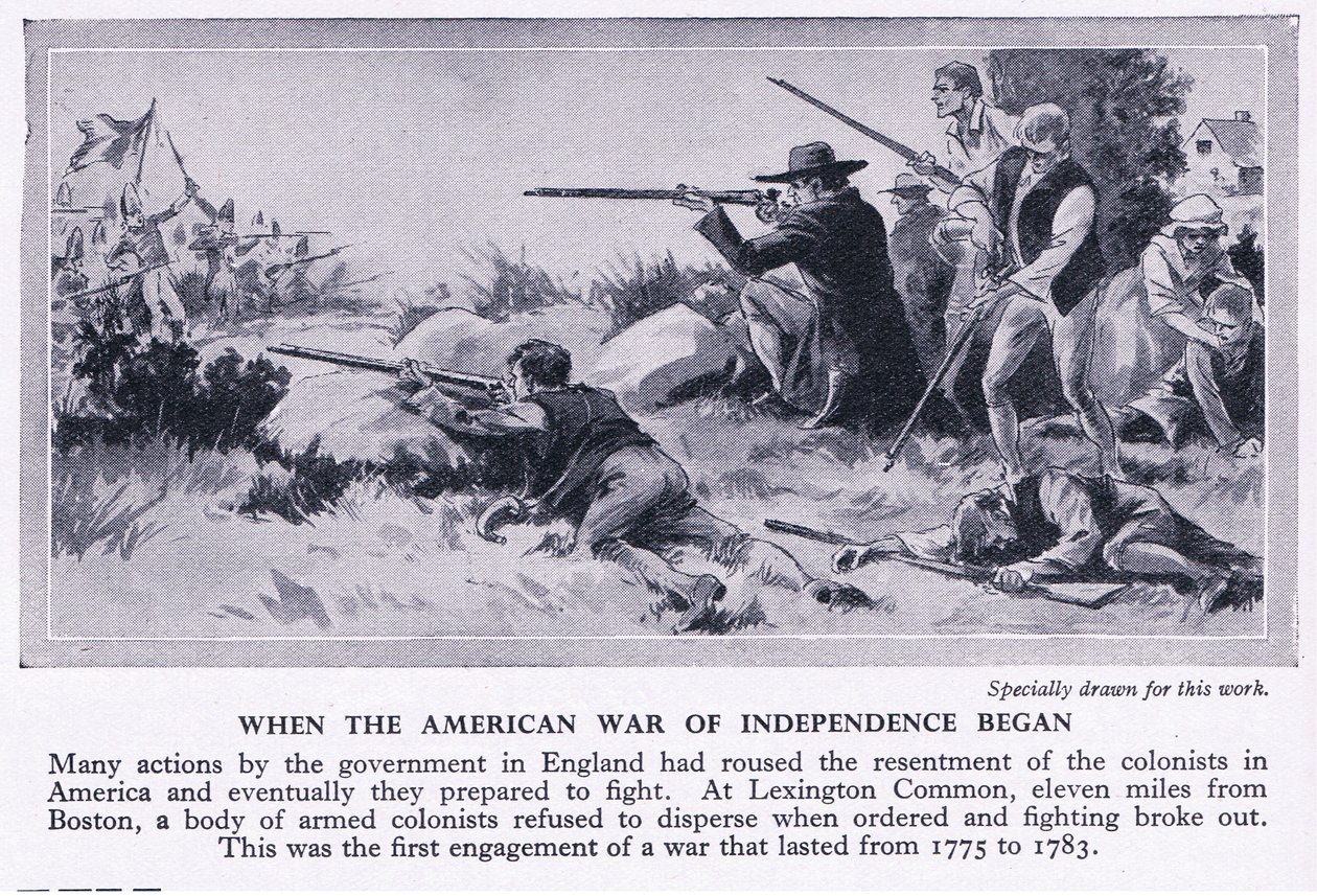 アメリカ独立戦争が始まった1775年頃、1950年頃 作： リチャード・ヘンリー・ブロック