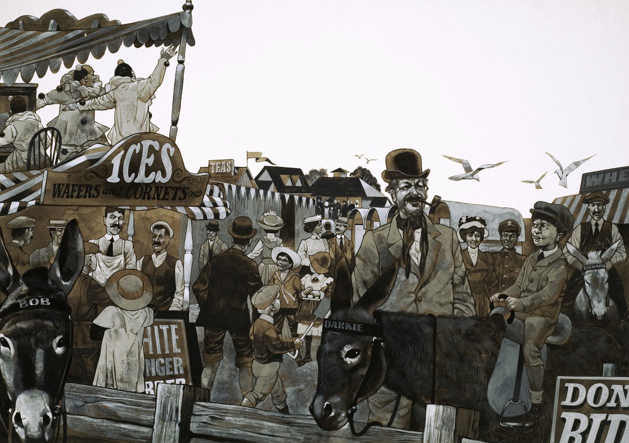 海辺への日帰り旅行は、エドワード朝時代には人気の娯楽だった 作： リチャード・フック