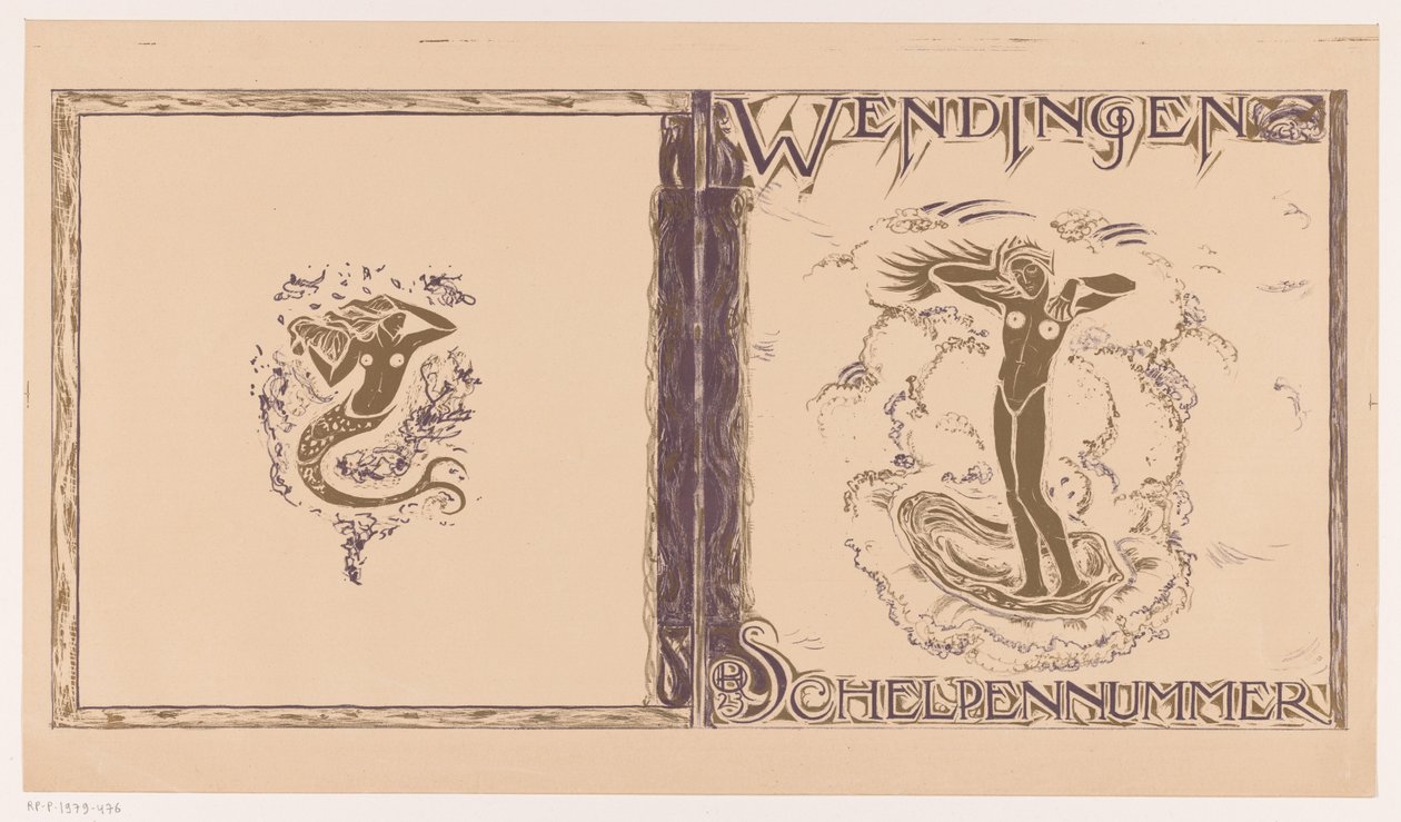 カバー デザイン: ヴェンディンゲン、Schelpennummer、1923 年 作： リシャルト・ニコラウス・ローランド・ホルスト