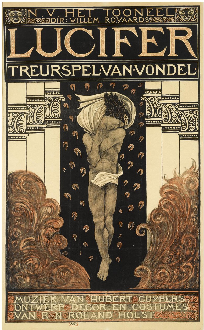 演劇のルシファーのためのポスター、1910 作： リチャード・ローランド・ホルスト