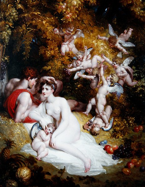 ヴェルタムヌスとポモナ」1807年頃（パネルに油彩） 作： リチャード・ウェストール