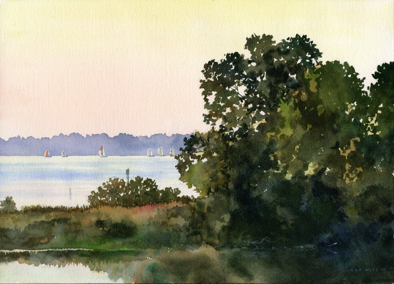 水曜日の夜のレース, 2006 （紙に水彩画） 作： 