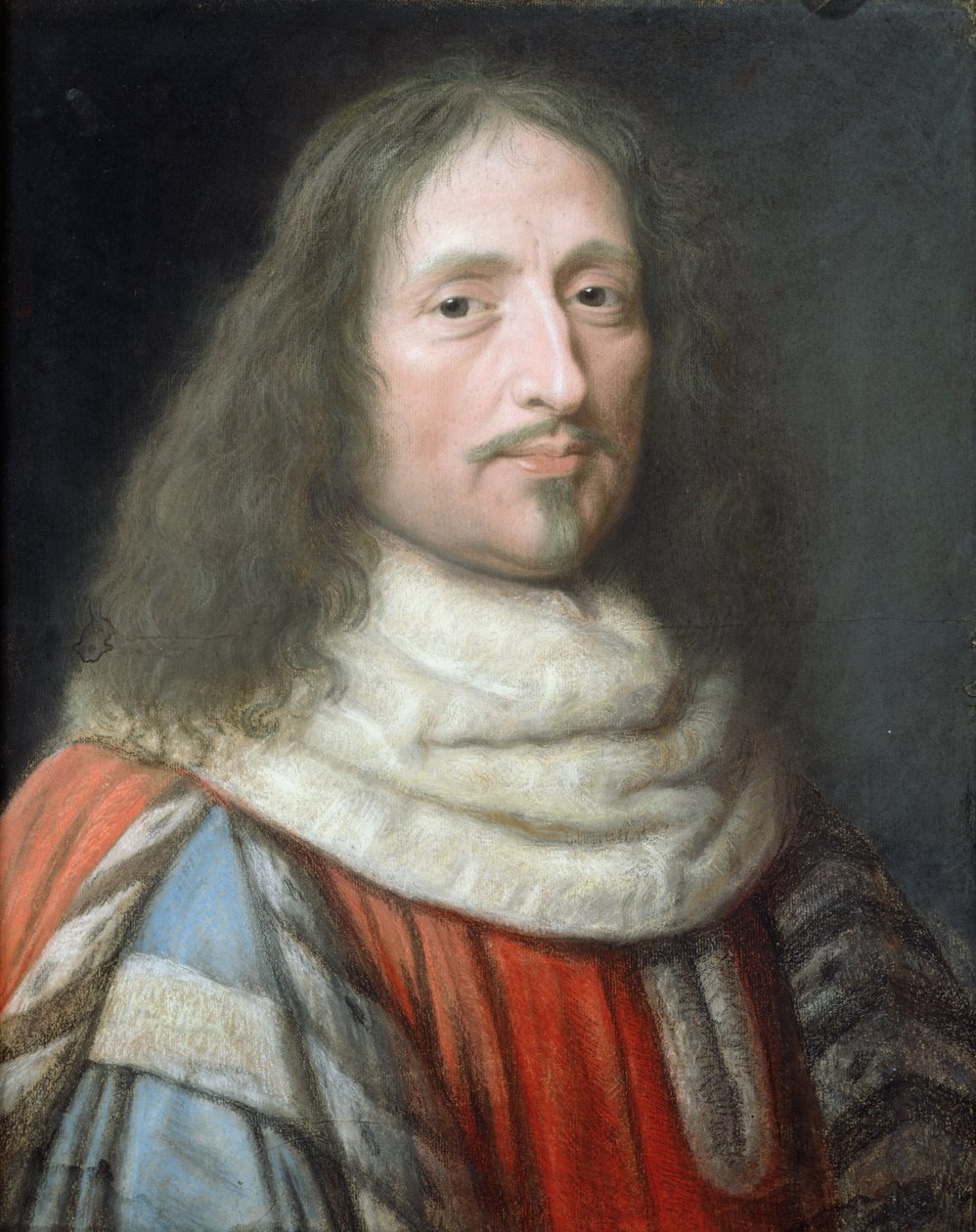 ギヨーム・ド・ラモニョン（1617-77）（紙にパステル） 作： ロバート・ナントゥイユ