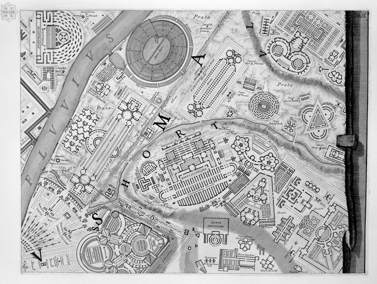 キャンパスマルティウスの地図 作： ロバート・アダム