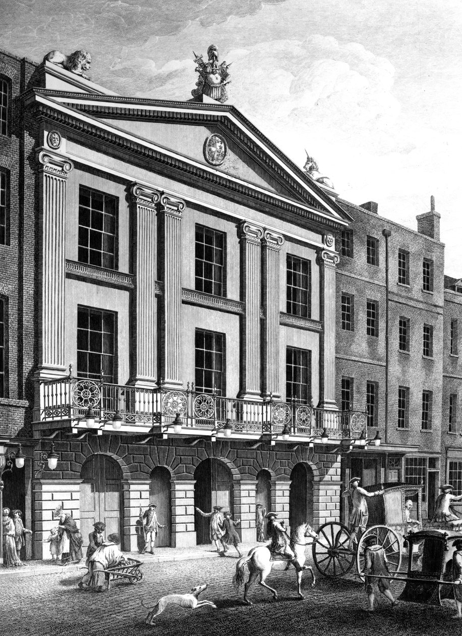 シアターロイヤル、ドルリーレーン、パトリックベギーによる彫刻、1776 作： ロバート・アダム