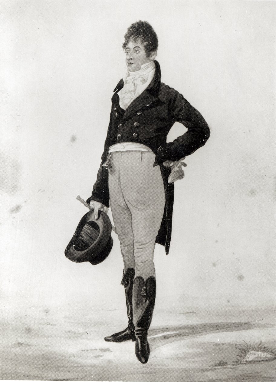 George &39;Beau&39; Brummell（1778-1849）1805の肖像（256514も参照） 作： ロバート・ダイトン