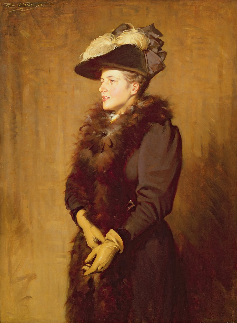 アーティストの妻、1893 作： ロバート・ギブ