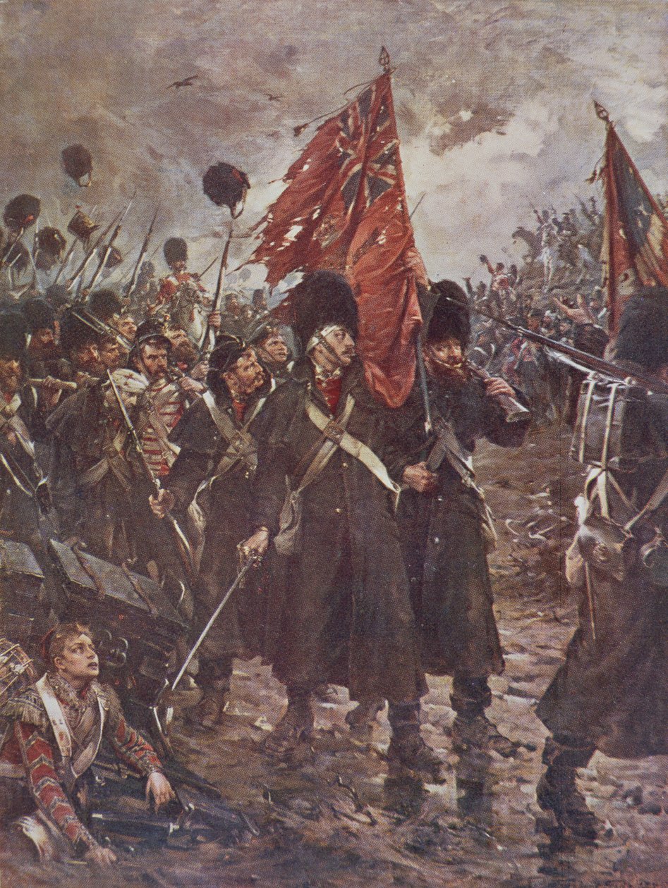 1854年11月5日、インカーマンの衛兵、サーエブリンウッド（1838-1919）が編集した「イギリスの戦いと陸と海」のイラストは、1915年に最初に出版されました。 作： ロバート・ギブ