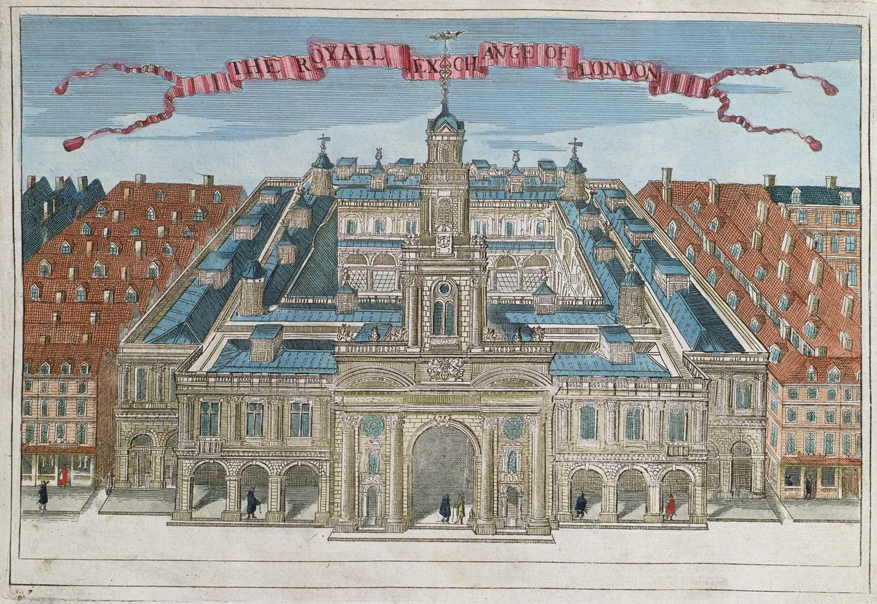 「ロンドン市とその周辺の注目すべき場所の展望の書」c.1700からの王立交流 作： ロバート・モーデン