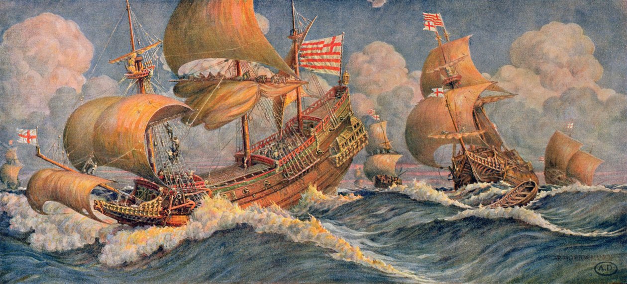 ルジャーナルデラデコレーションの1640年の商船 作： ロバート・モートン・ナンス