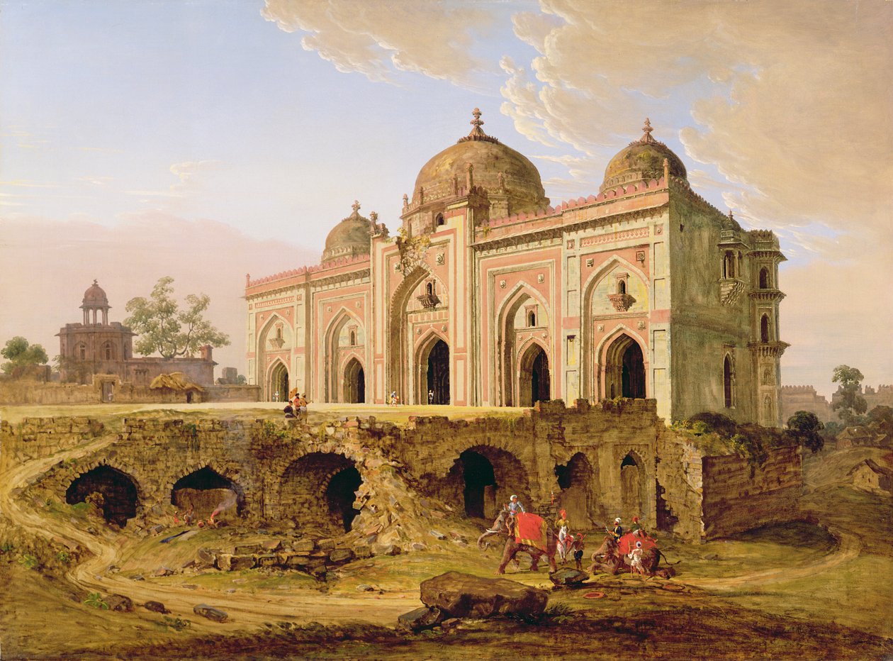Qal &39;Al-Kuhna Masjid、Purana Qila、Delhi、c。1823 作： ロバート・スミス